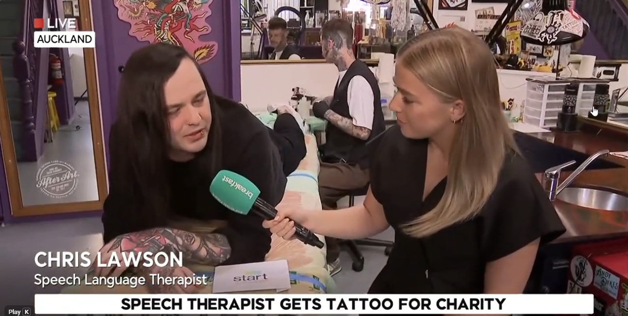 SLT Chris gets a tattoo for START